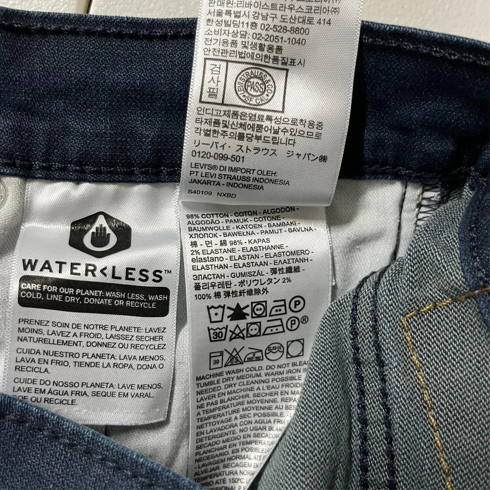 Levis 511 Slim Fit Mens Jeans 29x32 Dark Indigo Wash Stretch Denim 04511-3098